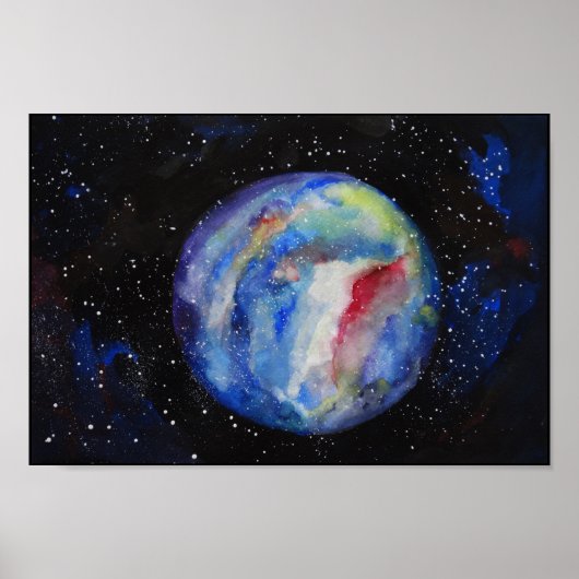 Werteplakatpapier (Matte) Planet Poster (Vorne)