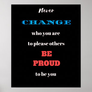 Werteposter nie ändern poster