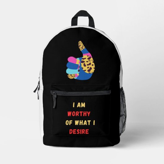 Wertiger Druckknopf Nähtasche Bedruckter Rucksack (Vorderseite)