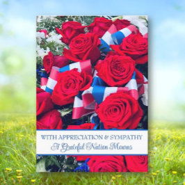 Wertschätzung/Beileid für den Verlust der Veteran Dankeskarte