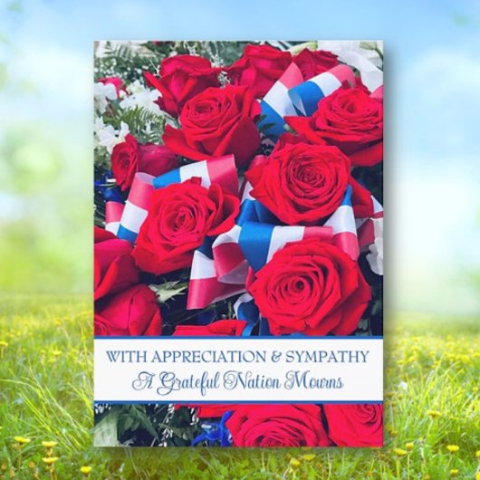 Wertschätzung/Beileid für den Verlust der Veteran  Dankeskarte