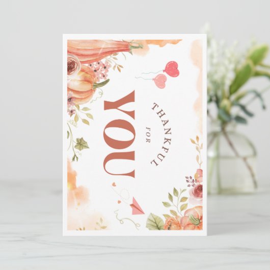 Wertschätzung Bespoke Erntedank Kartengeschenk Set Einladung (Stehend Vorderseite)