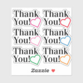 Wertschätzung "Danke!" Aufkleber (Blatt)