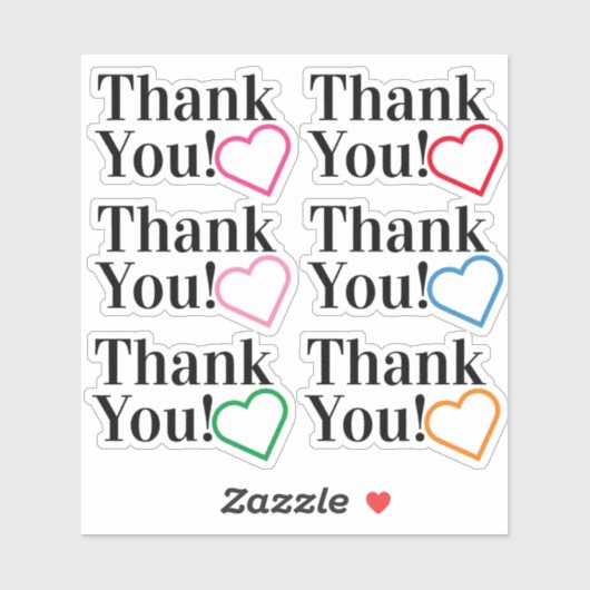 Wertschätzung "Danke!" Aufkleber (Blatt)