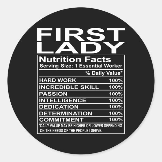 Wertschätzung der First Lady Church Runder Aufkleber (Vorderseite)