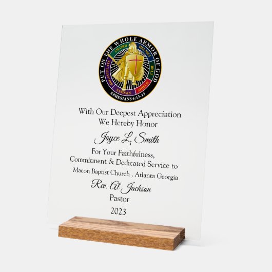 Wertschätzung der Kirche Acrylschild (Winkel)