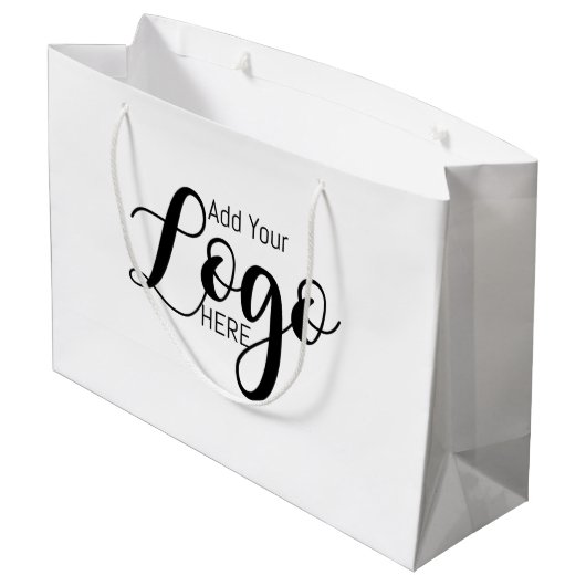 Wertschätzung der Mitarbeiter für das Firmenlogo Große Geschenktüte (Rückseite Schrägansicht)