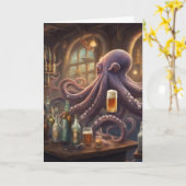 Wertschätzung des Barkeepers des Whimsikalen Oktop Karte (Gelbe Blume)