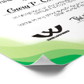 Wertschätzung ehrenamtlicher Mitarbeiterpos Poster (Ecke)