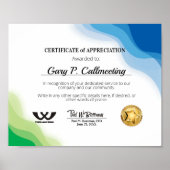 Wertschätzung ehrenamtlicher Mitarbeiterpos Poster (Vorne)