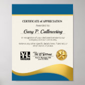 Wertschätzung ehrenamtlicher Mitarbeiterpos Poster (Vorne)