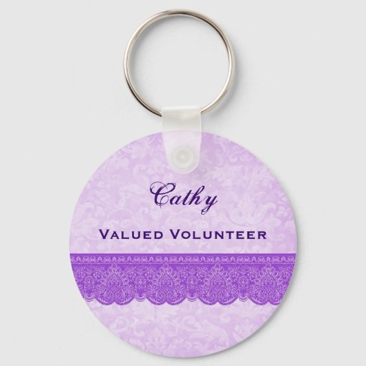 Wertschätzung Freiwilliger Orchid Lila F431 Schlüsselanhänger (Vorderseite)