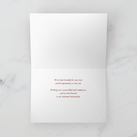 Wertschätzung für den Erntedank des Kunden - Herbs Karte (Innenseite)