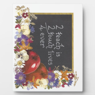 Wertschätzung für Lehrer Fotoplatte