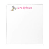 Wertschätzung für Lehrer personalisierter Bleistif Notizblock (Vorderseite)