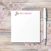 Wertschätzung für Lehrer personalisierter Bleistif Notizblock