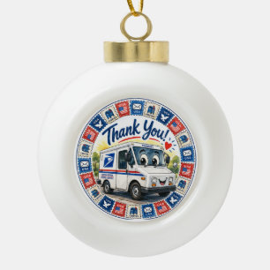 Wertschätzung für Postmitarbeiter Keramik Kugel-Ornament