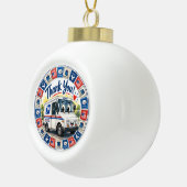 Wertschätzung für Postmitarbeiter Keramik Kugel-Ornament (Rechts)