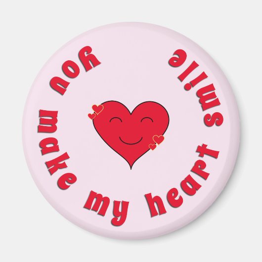 Wertschätzung inspirierendes Zitat Herz Lächeln Magnet (Vorne)