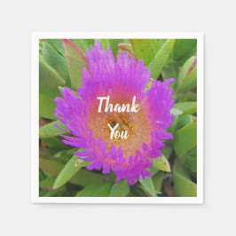 Wertschätzung Meal Bright Lila Blume Vielen Dank Serviette