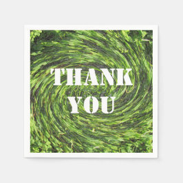 Wertschätzung Meal Green Swirl Abstrakt Danke Serviette