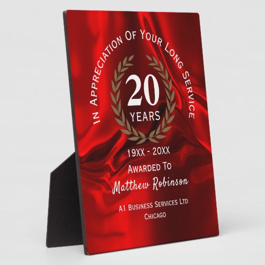 Wertschätzung Personalisierter langer Dienste Fotoplatte (Seite)