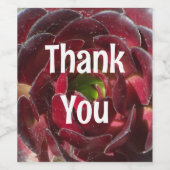 Wertschätzung Sukkulentes Foto Rote Pflanze Vielen Weinetikett (Einzelnes Label)