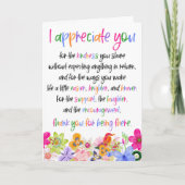 Wertschätzung und Dankeschön Karte (Vorderseite)