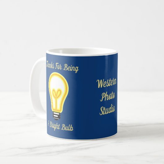 Wertschätzung Vivid Light Bulb Mitarbeitererkennun Kaffeetasse (Vorderseite Links)