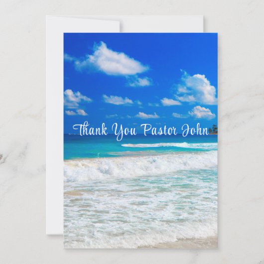 Wertschätzung von "Ocean Blue Waves" Dankeskarte (Vorderseite)