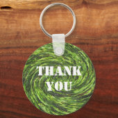 Wertschätzung wirbelte grüne Spirale Vielen Dank Schlüsselanhänger (Vorderseite)