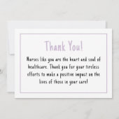 Wertsteigerung nach individuellem Happy Nurses Wee Dankeskarte (Rückseite)