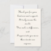 Wertungskarte Dankeskarte (Rückseite)