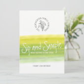 Wertungsliste für Sip-and-Sample-Weißwein Einladung (Stehend Vorderseite)