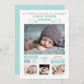 Wertvoll Anreise Foto Geburtsankündigung Ankündigung (Vorne/Hinten)