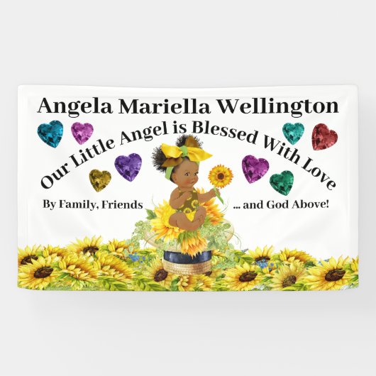 Wertvoll Baby Sunflower Theme Banner (Horizontal)