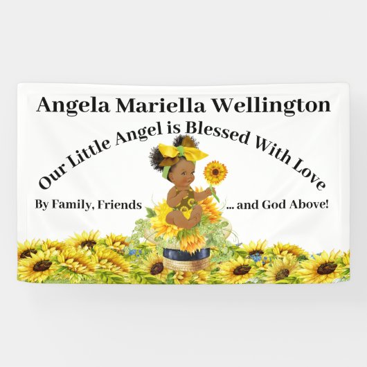 Wertvoll Baby Sunflower Theme Banner (Horizontal)