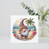 Wertvoll Beach Gnome - Themeneinladung Einladung (Stehend Vorderseite)