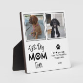 Wertvoll Bester Hund Mama 2 Foto Plaque Fotoplatte (Vorderseite)