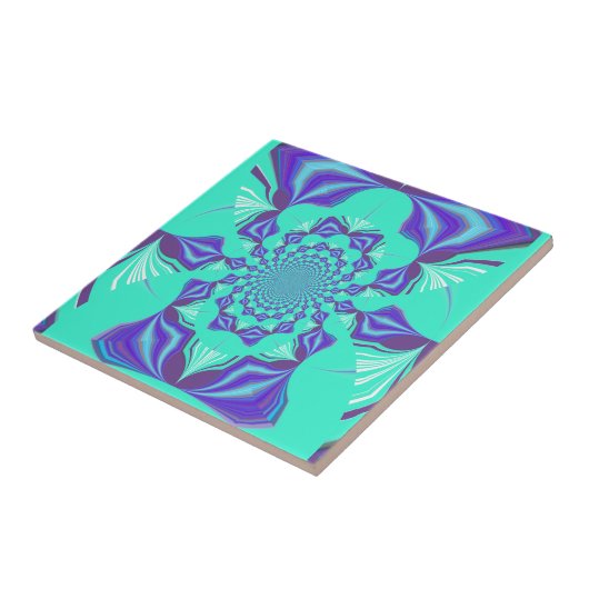 Wertvoll Blau Fliese (Seite)