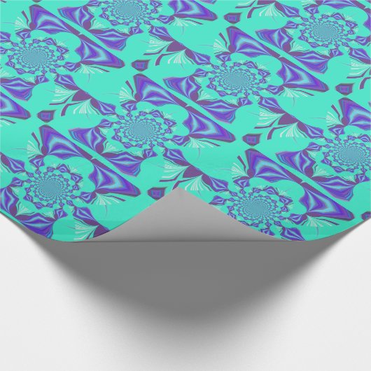 Wertvoll Blau Geschenkpapier (Ecke)