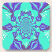 Wertvoll Blau Getränkeuntersetzer (Vorderseite)