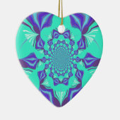 Wertvoll Blau Keramik Ornament (Rechts)