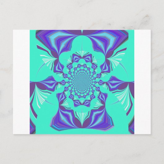 Wertvoll Blau Postkarte (Vorderseite)