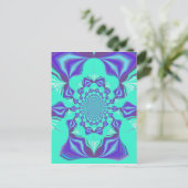 Wertvoll Blau Postkarte (Stehend Vorderseite)