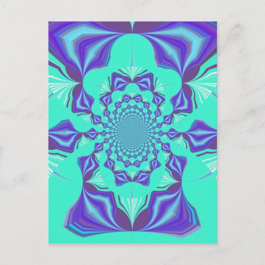 Wertvoll Blau Postkarte (Vorderseite)