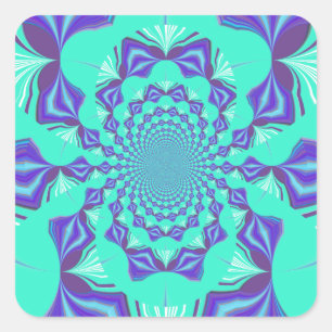 Wertvoll Blau Quadratischer Aufkleber