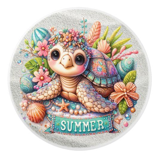 Wertvoll Bling Baby Turtles - Mehr unterwegs - Keramikknauf (Vorderseite)