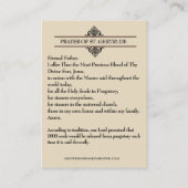 Wertvoll Blood St. Gertrude Gebet Heilige Karten (Rückseite)