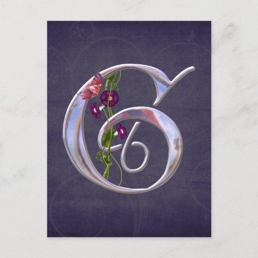 Wertvoll Butterfly Initial G Postkarte (Vorderseite)